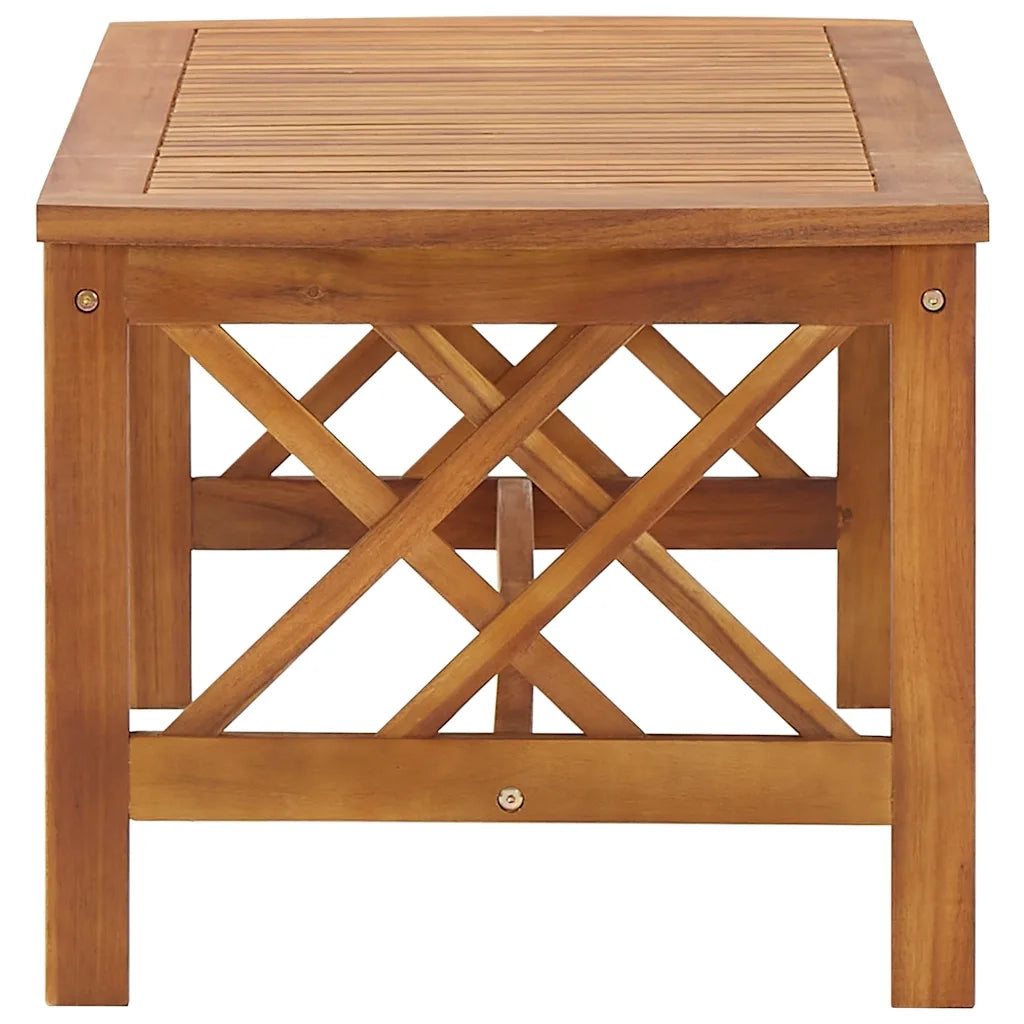 Tavolino da Salotto-Tavolino da soggiorno-Tavolo 102x50x43 cm in Legno Massello di Acacia