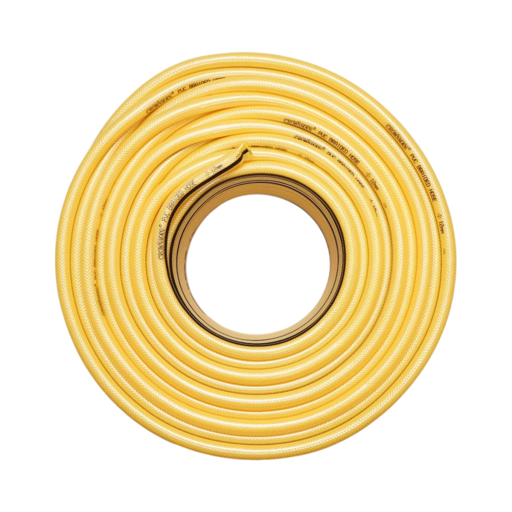 Tubo da giardino in PVC da 13 mm (1/2 pollice) con inserto tessile intrecciato 100 m/rotolo Crownman