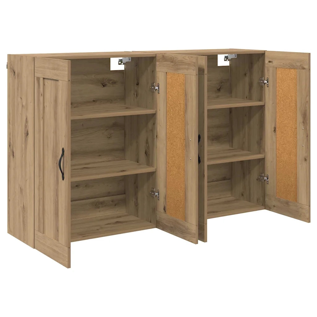 Mobile a muro 2 pcs Rovere artigianale 69,5 x 34 x 90 cm