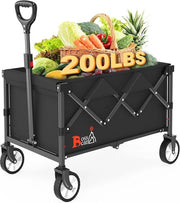 Carrello trasportabile con grande capacità - Ruote All Terrain, contenitori e pannelli resistenza ai gas - Ideale per campeggio, pesca e shopping