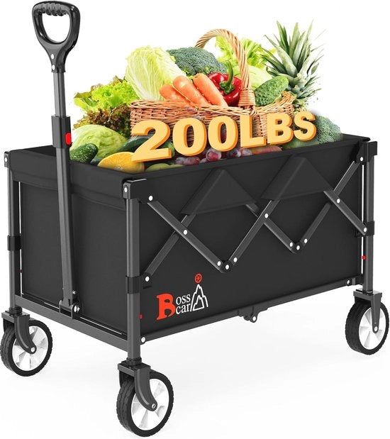 Carrello trasportabile con grande capacità - Ruote All Terrain, contenitori e pannelli resistenza ai gas - Ideale per campeggio, pesca e shopping