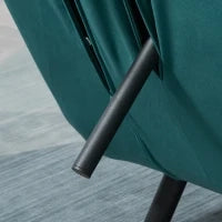 Divano Letto Matrimoniale 3 in 1 Vellutato con Schienale Regolabile in 5 Livelli e Cuscini, Blu Scuro