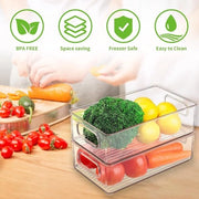 Organizzatore per frigorifero, ripiegabile, contenitore di stoccaggio, organizzatore per cucina, contenitore di stoccaggio, serbatoio trasparente per frigorifero, cucina, armadi (6)