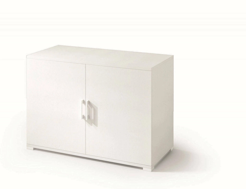 Serafinito, Armadio Multiuso 2 Ante un Ripiano Made in Italy, 90x66h cm Bianco