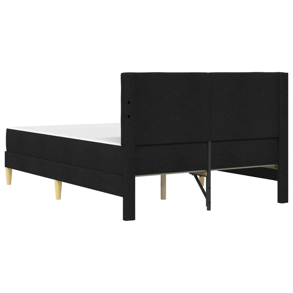 Struttura letto con materasso Nero 140 x 200 cm Tessuto