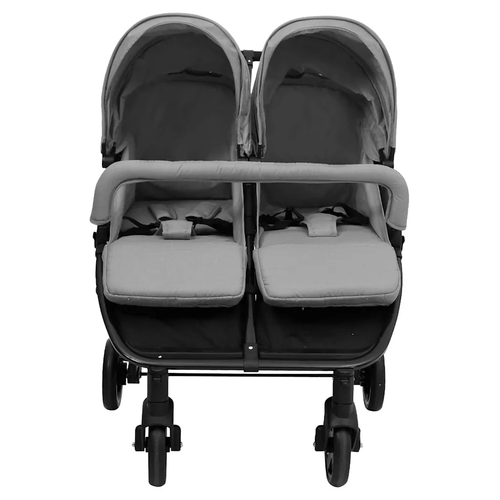 Passeggino Gemellare Grigio Chiaro e Nero in Acciaio CFW5900869