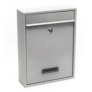 Cassetta postale di design da parete in acciaio zincato argento 16_0000068