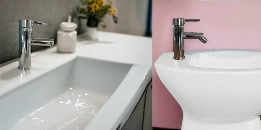 SET COMPLETO RUBINETTERIA LAVABO E BIDET