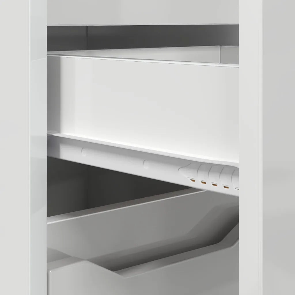Mobile da Bagno con cassetto Bianco Lucido 30,5 x 30 x 101 cm