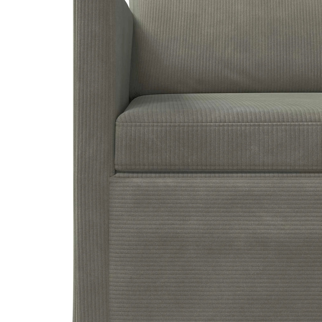 Set di divani 2 pcs Grigio Chiaro Tessuto in Cords 3433242