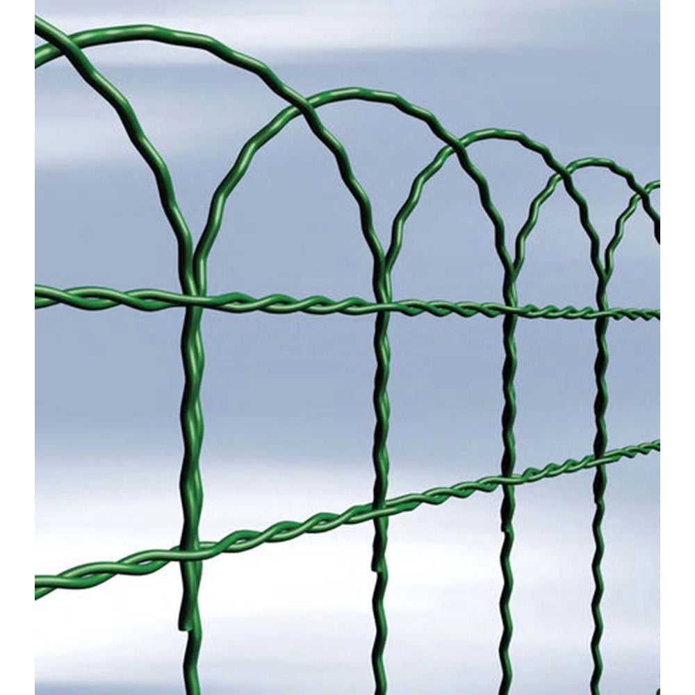 Trade Shop - Rete Metallica Plastificata Verde Con Bordura 0,65x10mt Recinzione Aiuole Orti Grn59 630720a -