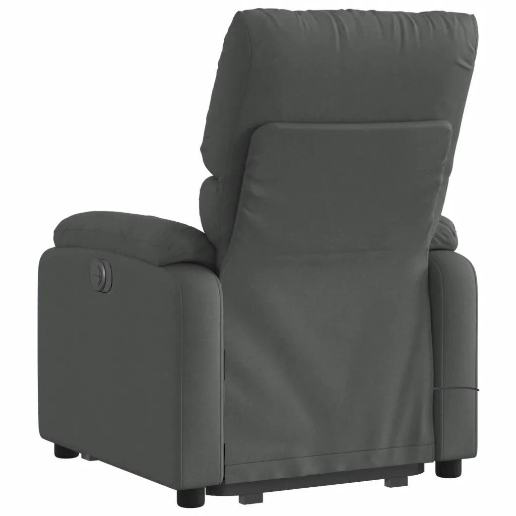 Poltrona Alzapersona Massaggi Elettrica Grigio Scuro Tessuto 3204861