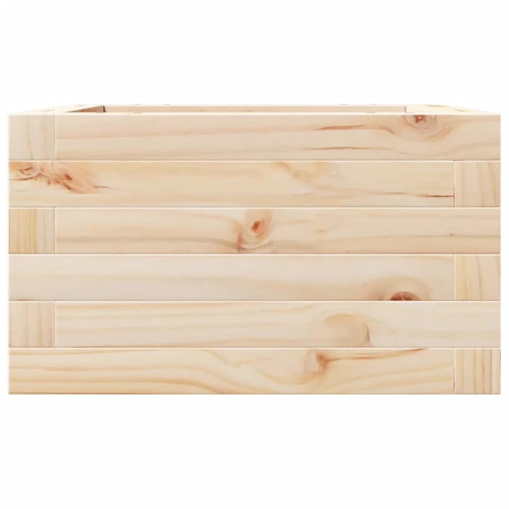 Fioriera rialzata per piante e fiori terrazza o giardino 40 x 40 x 23 cm legno di pino massiccio marrone 02_0037524