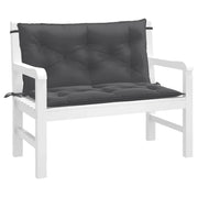 Cuscini Panca Giardino 2pz Antracite MÃ©lange 100x50x7cm Tessuto