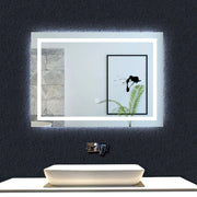 Aica Specchio da bagno a LED+120x80cm+Disappannamento+Infinitamente Dimmerabile+Funzione Memoria
