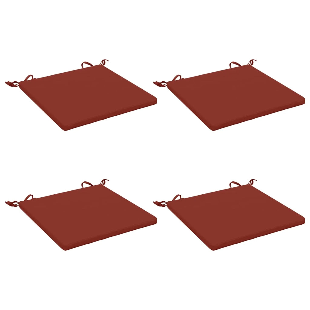 Cuscini per Sedia in 4 Pezzi SOEST 4 pz 100% Poliestere Rosso 944332