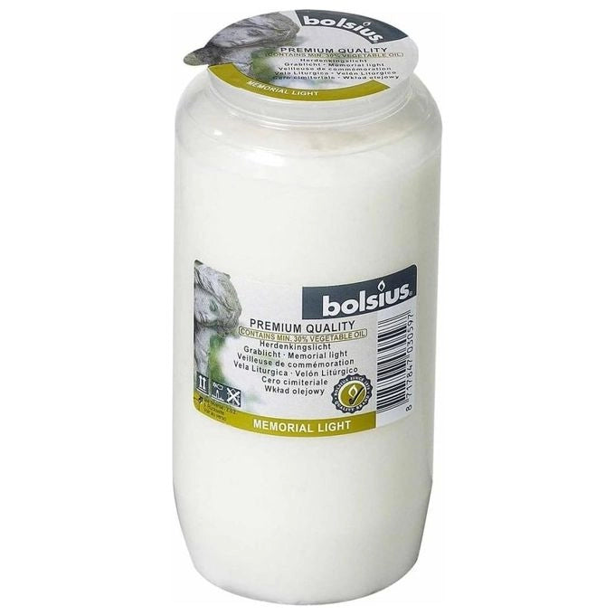 Bolsius 8717847030597 Cero Votivo Bianco N.7 105 Ore Cera e Paraffina 6.7x6.7x14.1 cm