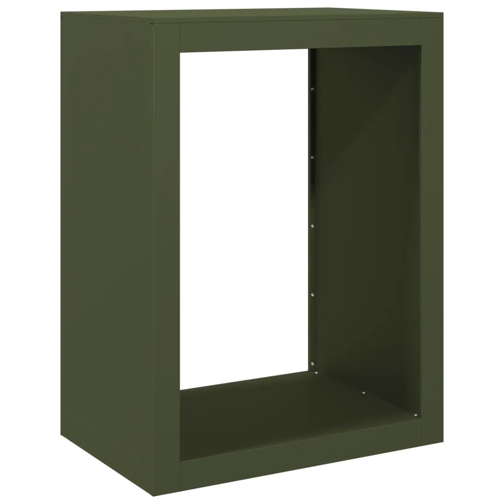 vidaXL Rastrelliera per Legna da Ardere Verde 60x40x80 cm in Acciaio