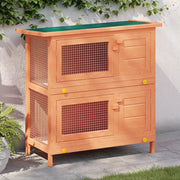 Conigliera all'Aperto Gabbia Piccoli Animali 4 Porte Legno 170159