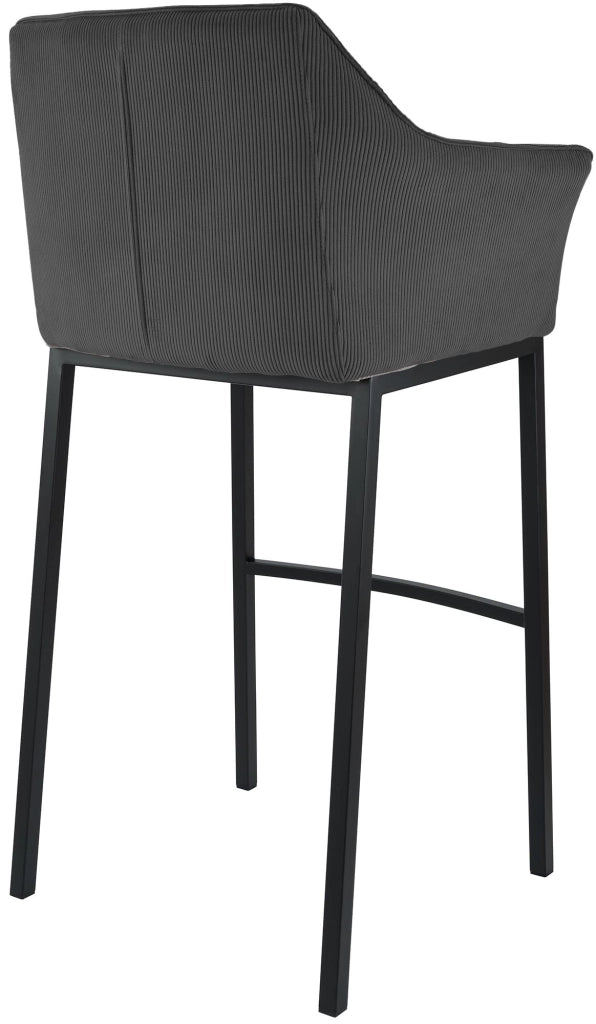 Sgabello bar Damaso B Cord con telaio a 4 piedi 5