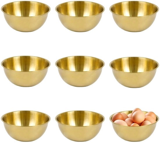 Set di contenitori in acciaio inossidabile da 8 pezzi - Stivale - Per zuppe/salate - Profilo profondo - Capacità 700 ml
