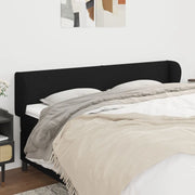 Testiera ad Orecchio-Testata con Orecchie Nera 203x23x78/88 cm in Tessuto 263206
