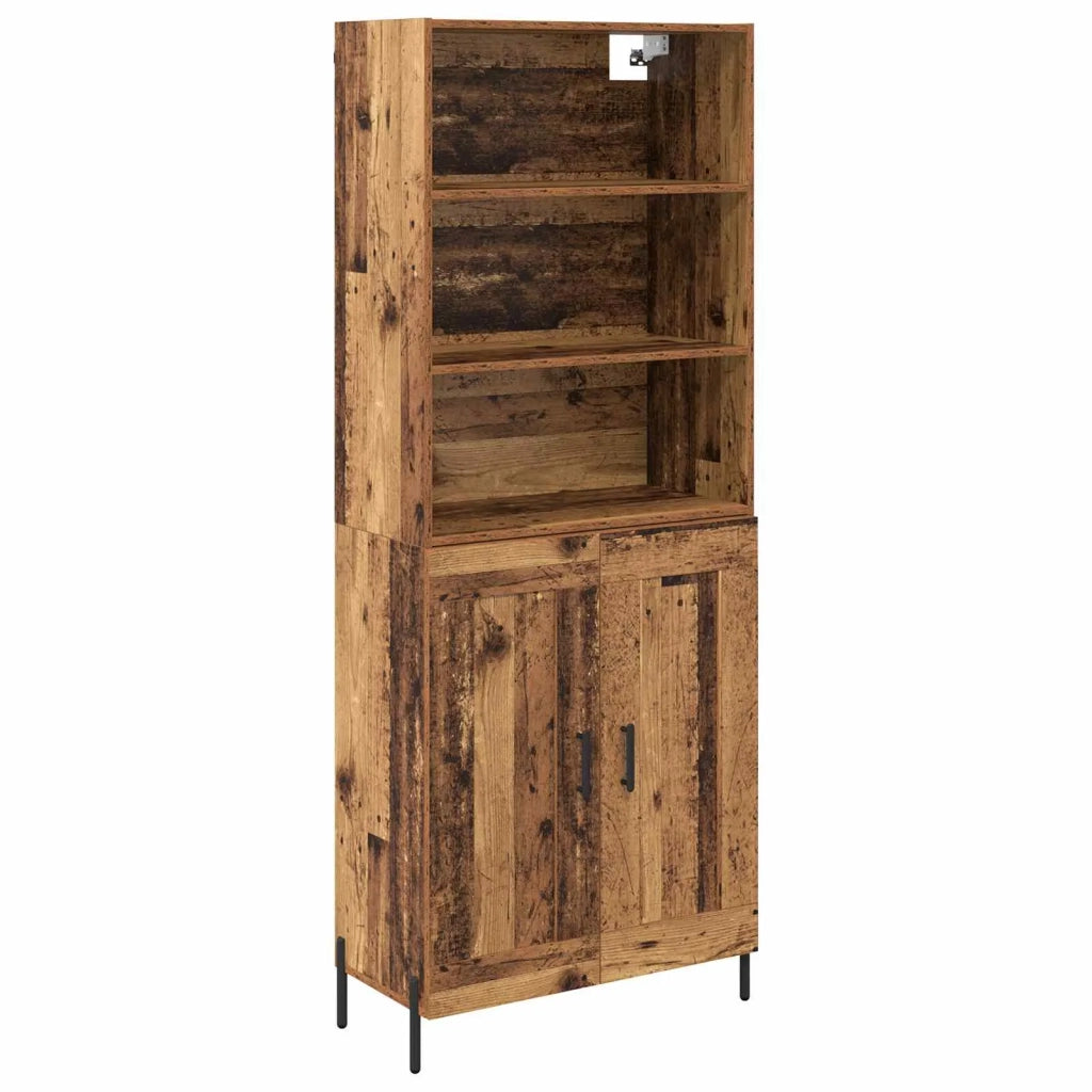Credenza | Madia | Buffet da pranzo | Armadio da pranzo Legno vecchio 69,5 x 32,5 x 180 cm Legno multistrato