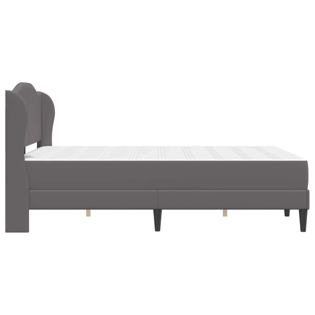 Struttura del letto con testiera Grigio 140 x 200 cm Similpelle