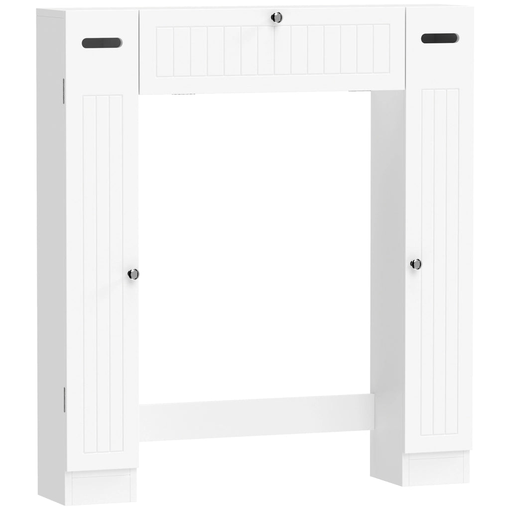 MOBILE SOPRA WC 88x18x98 cm Bianco in MDF e pannello di particelle