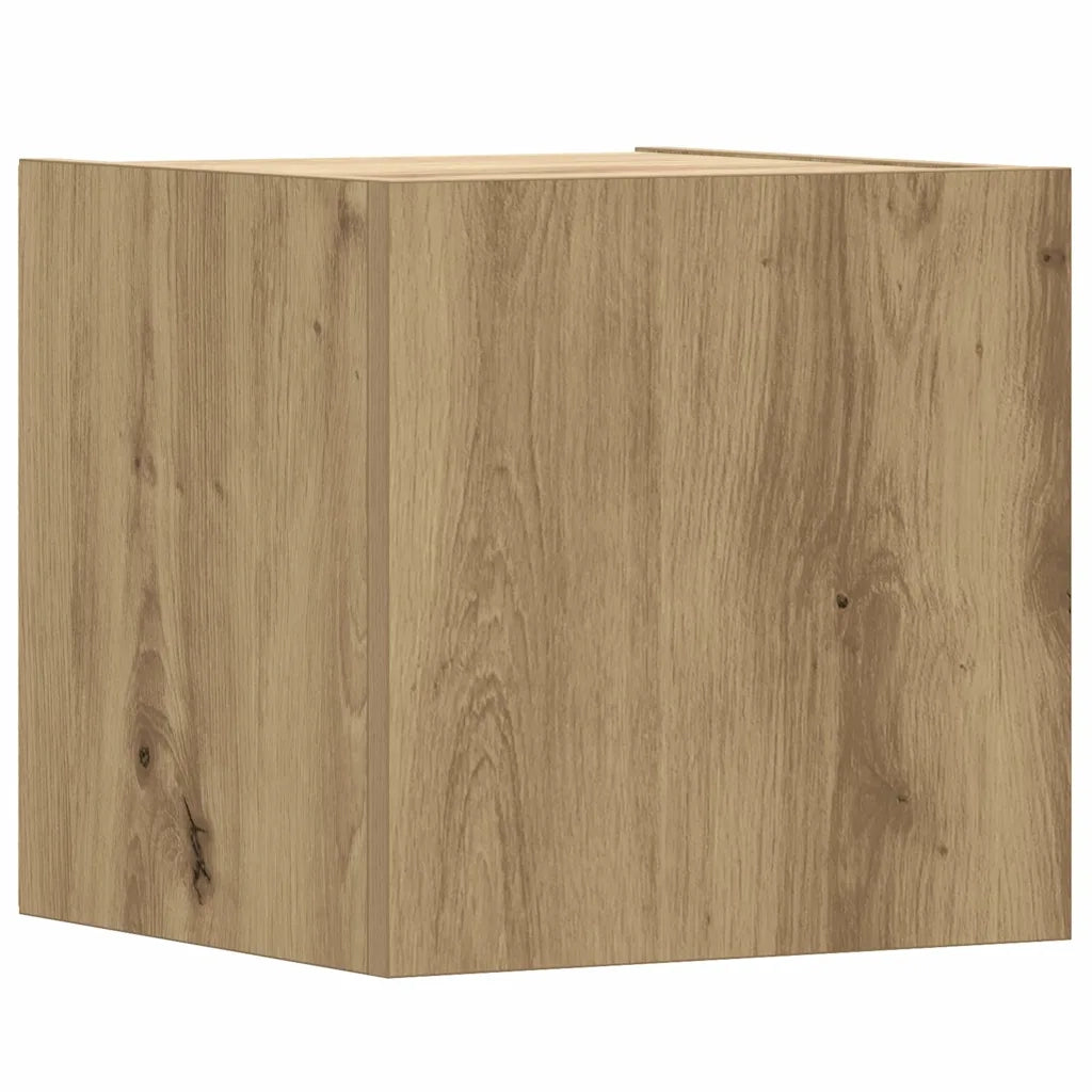 Set Mobile TV 8 pz Montato a Parete Rovere in Legno Multistrato 3329012
