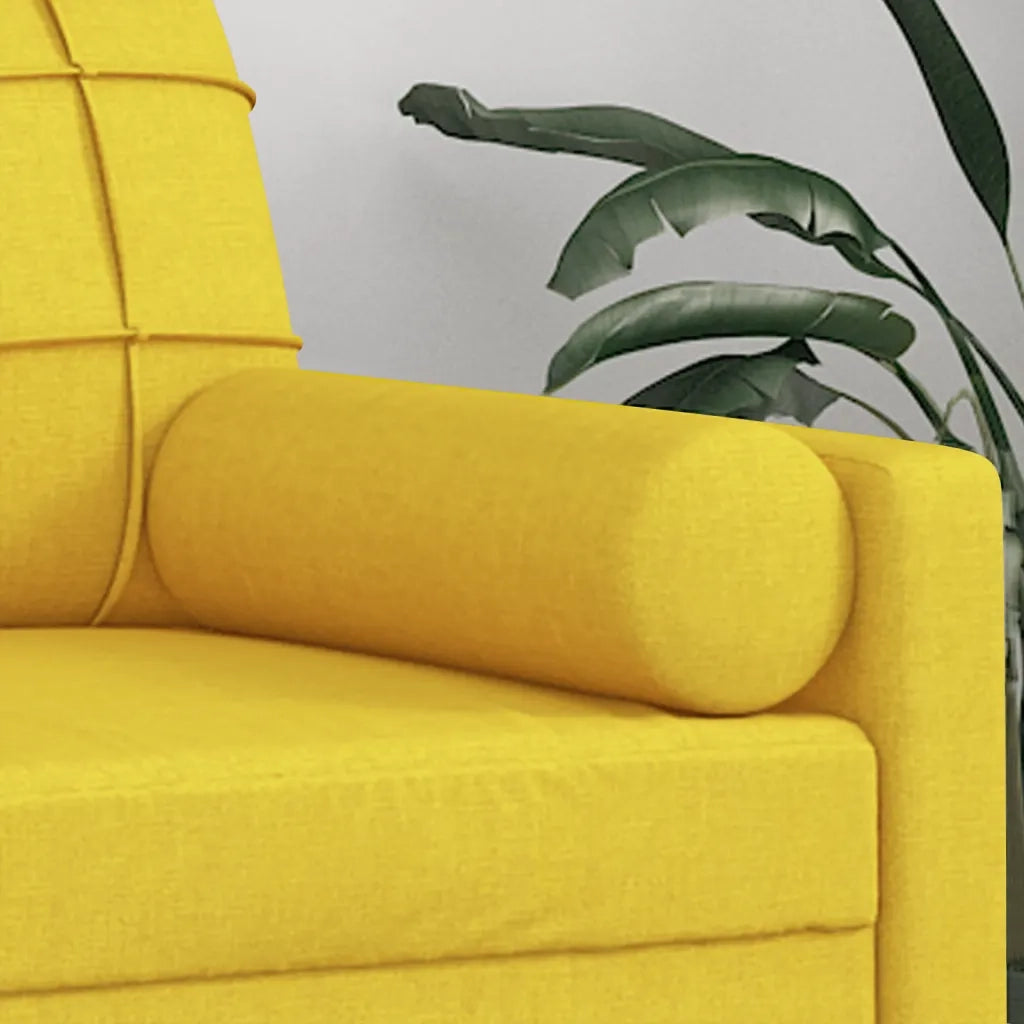 Cuscini Decorativi 2 pz Giallo Chiaro ?15x50 cm in Tessuto CFW6776226