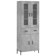 Buffet credenza cassettiera armadio mobile contenitore organizer cucina soggiorno salotto alto 69,5 x 34 x 180 cm legno ingegnerizzato grigio 02_0034694