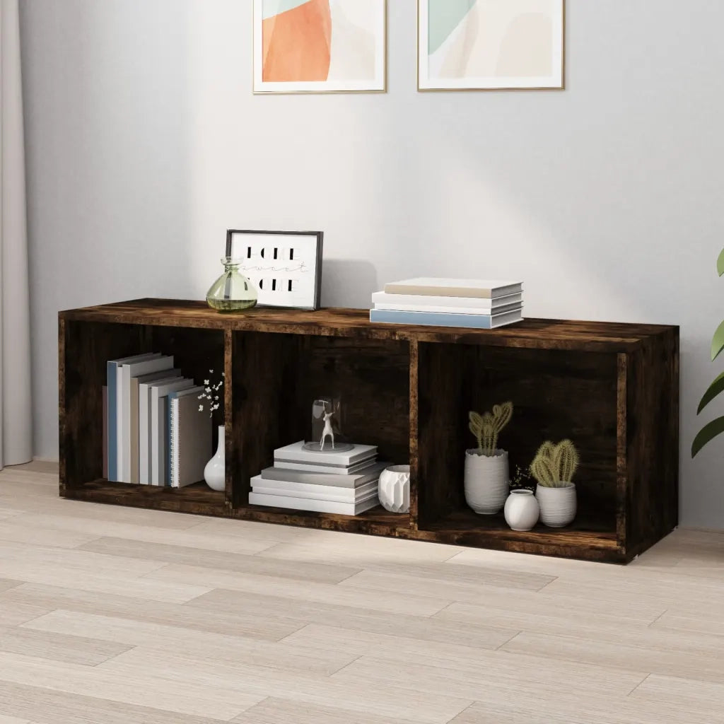 Libreria-Mobile TV Rovere Fumo 36x30x114cm in Legno Multistrato