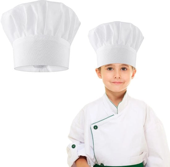 Cappello da Cucina Unisex - Bianco - Dimensione Unica - Design Stilistico - Utilizzo Professionale - Accessorio Cucina - Materiale Comodo - Cappello da Cucina