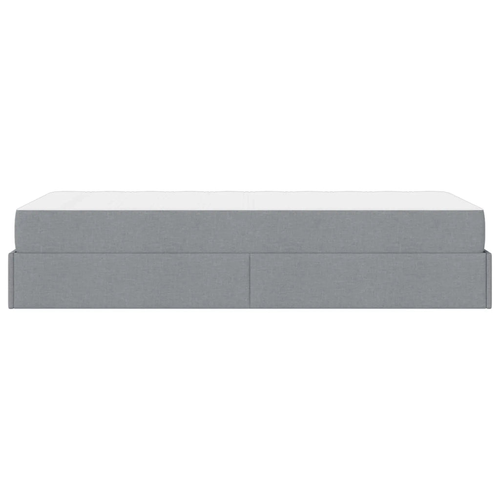 Struttura letto con materasso 2 pcs Grigio chiaro Tessuto 3399459
