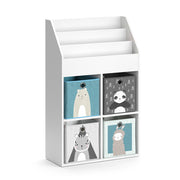 Vicco Libreria bambini Bianco 31.2 x 114.2 cm con 4 scatole pieghevoli