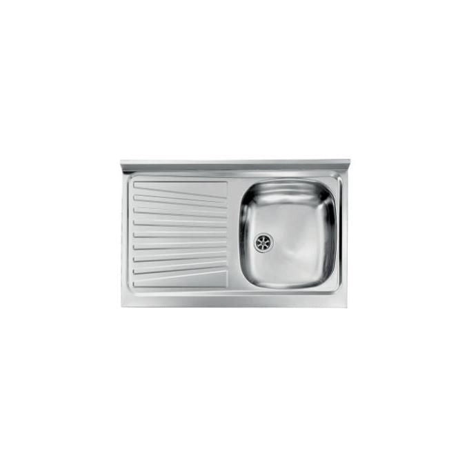 CM 031031DCSSX Serie IX Mondial Lavello da incasso 1 Vasca Acciaio Inox Prelucidato Gocciolatoio Sinistra 80x50 cm