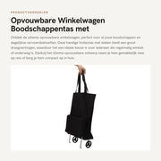 Carrello da Spesa Grande Capacità - Ripiegabile - Carrello con Ruote - Trolley - Maniglie Portatili - Pneumatici di Supporto - Carrello da Spesa