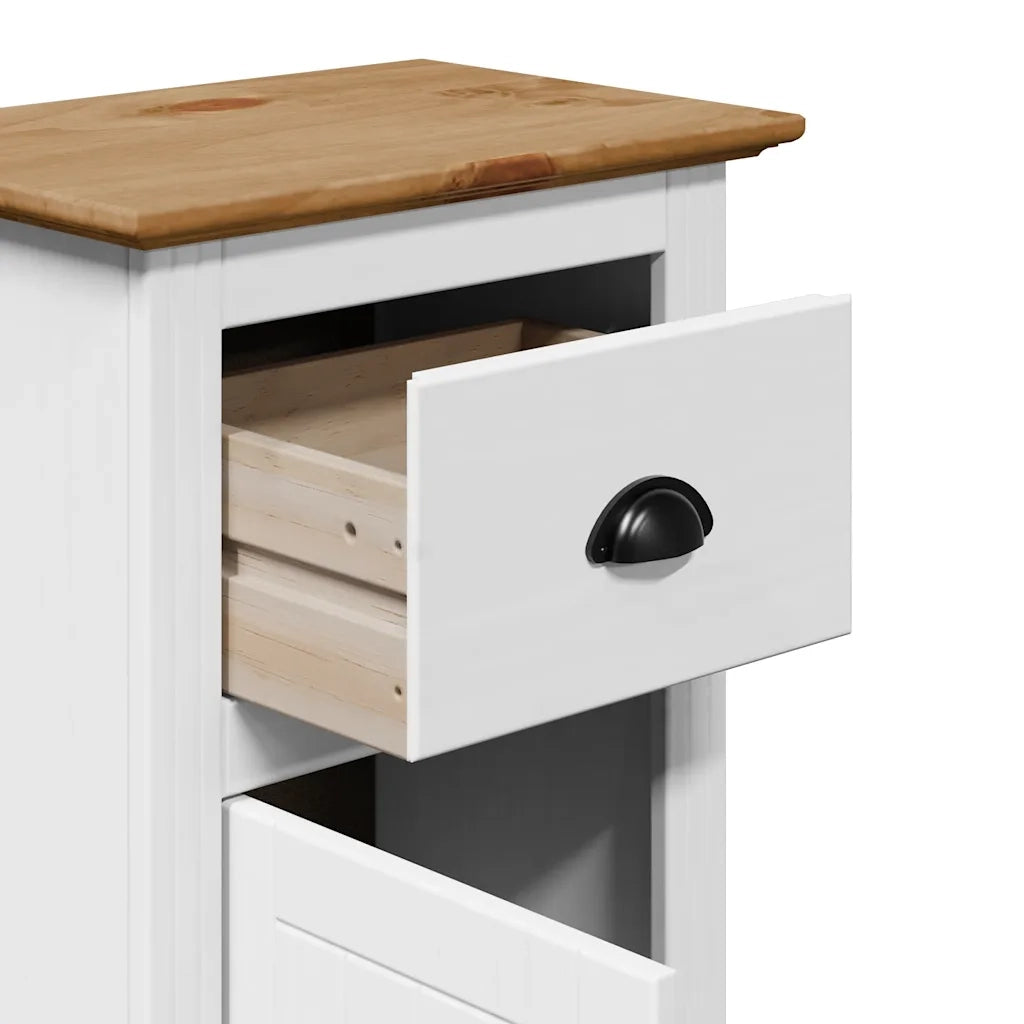 vidaXL Mobile da Bagno BODO Bianco e Marrone 44x30x90 cm