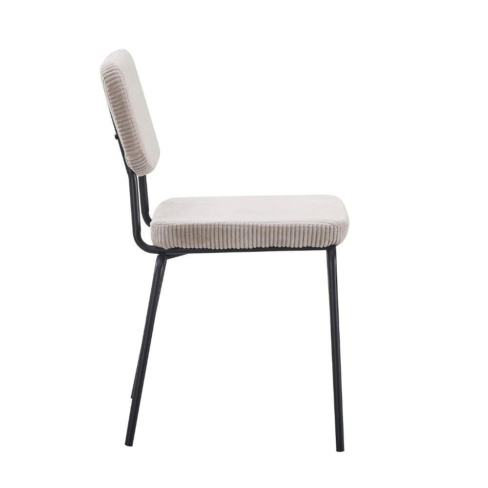 Set 4 Sedie imbottite Juno taupè 44x55x83H – Il comfort in stile industriale
