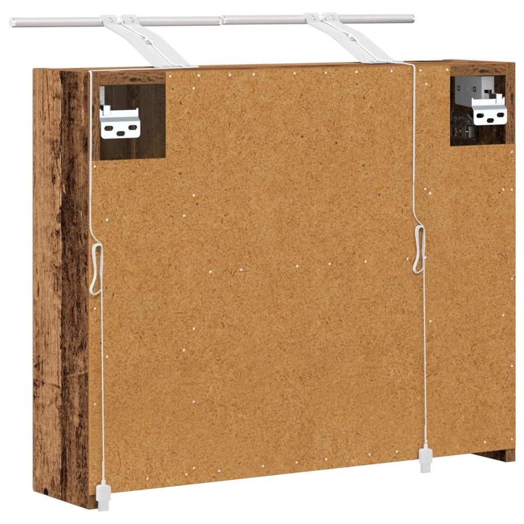 Mobiletto per specchio da bagno Legno vecchio 60 x 14,5 x 50 cm 889085