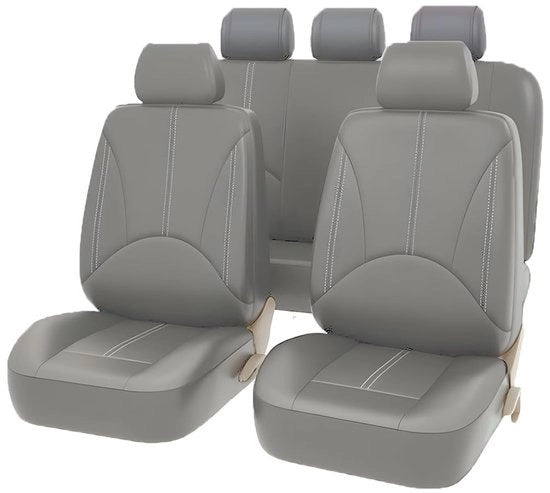 Set di Autostoel Universale 9 pezzi - Impermeabile - Pelle - Respirante - Facile da Installare - Design Elegante - Copertura Autostoel