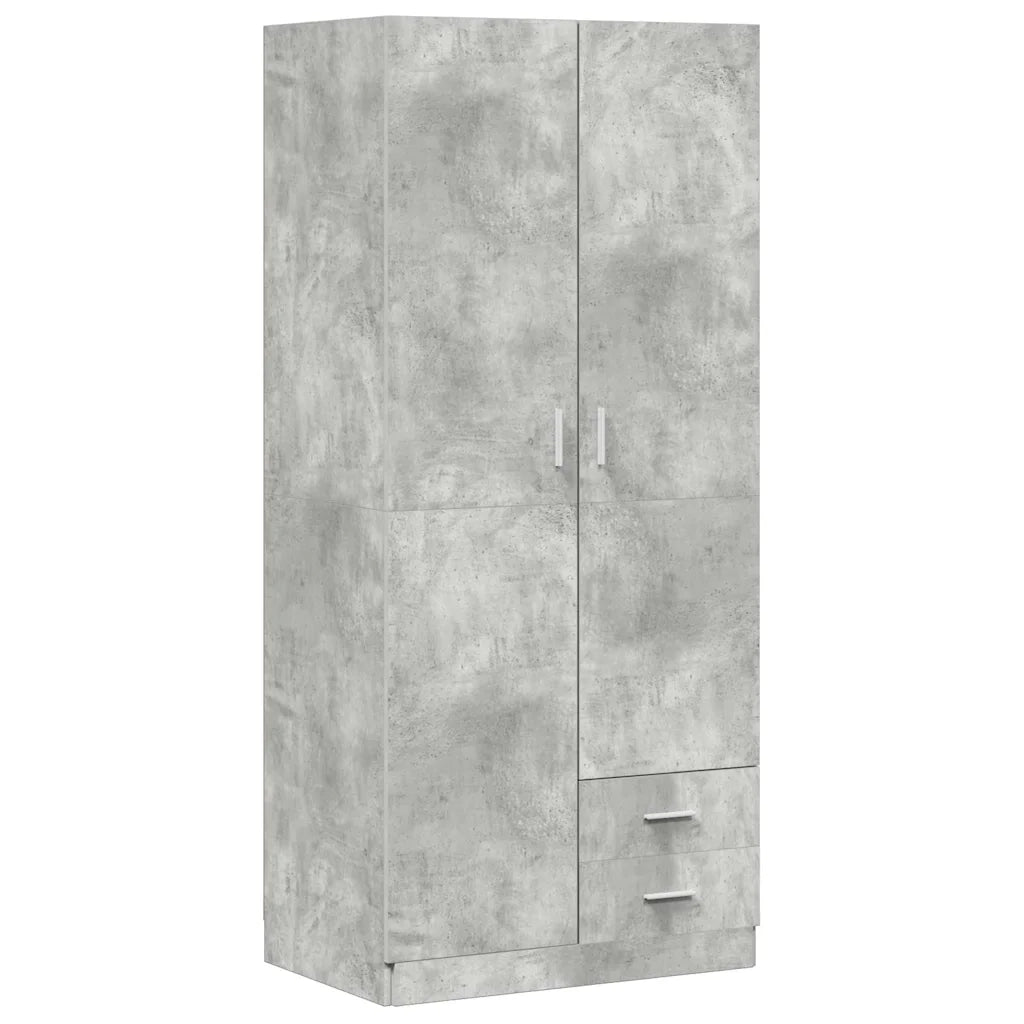 Armadio Grigio Cemento 80x52x180 cm in Legno Multistrato 800643