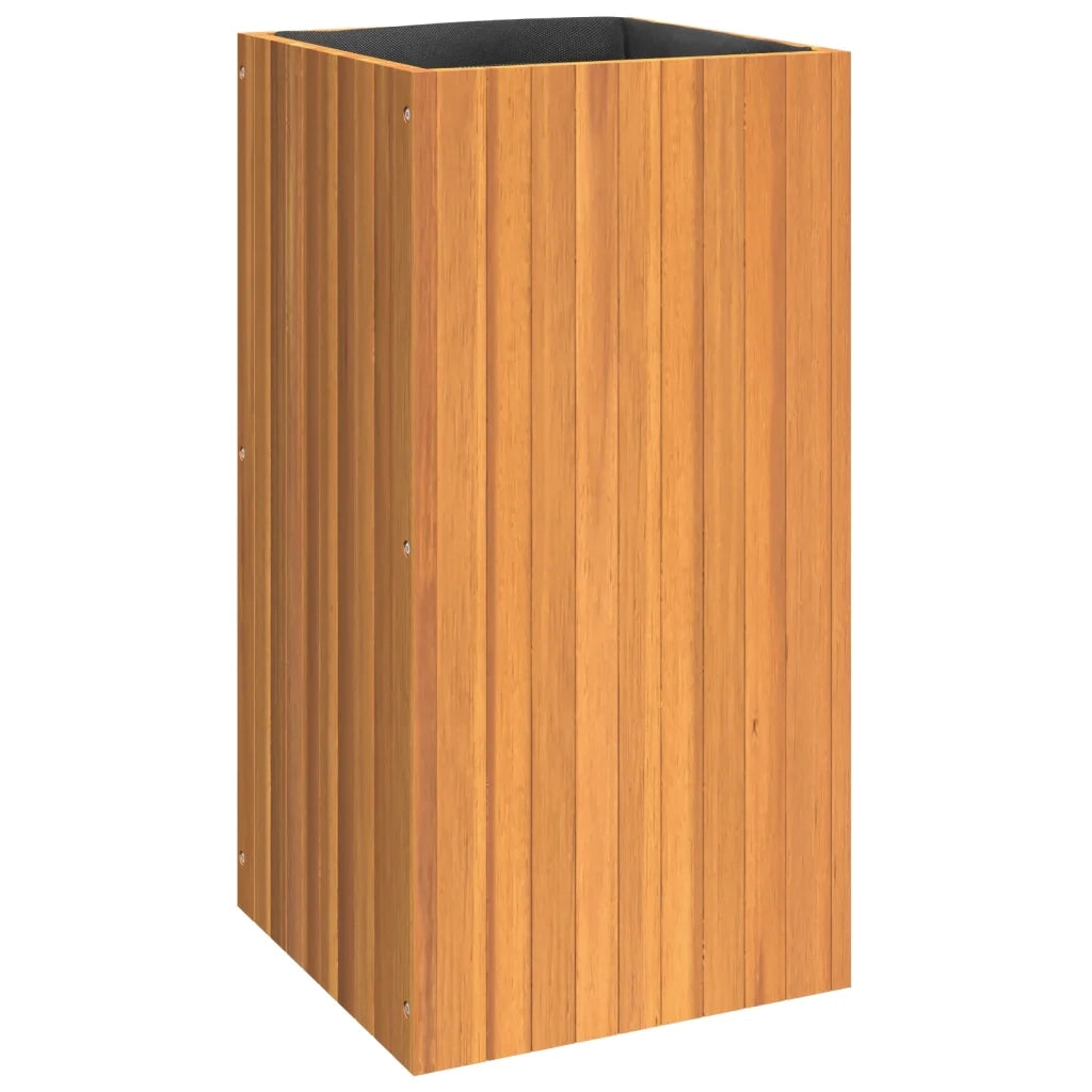 Fioriera | Cassetta per fiori | Vaso da Giardino 45x45x90 cm in Legno Massello di Acacia