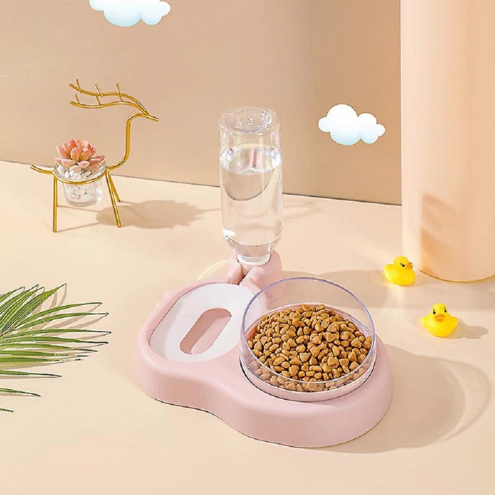 Trade Shop - Set Distributore 2in1 Alimentatori Automatici Acqua Alimenti Ciotole Cani Gatti -