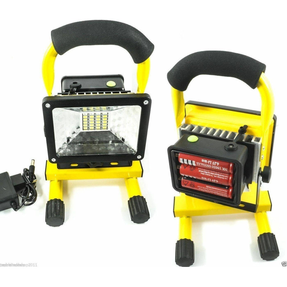 Trade Shop - Faro Led Ricaricabile 30w Batterie Sosttuibili Impermeabile Luce Bianca Lavoro -