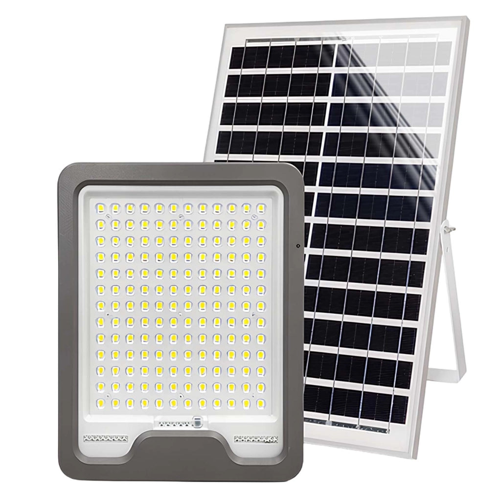 Proiettore Solare LED 16 W con Pannello Solare 20 W e Rilevamento Automatico Grigio Avizar