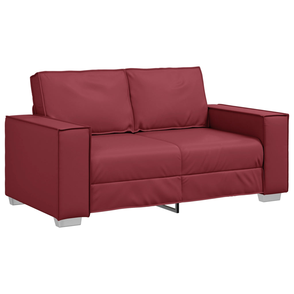 Divanetto  Rosso Vino 120 cm in Pelle Sintetica