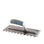 Frattazzo dentato per colla lama in acciaio al carbonio Taglia: 28x12 dente 10, Imballo: 6, Materiale: Acciao al carbonio