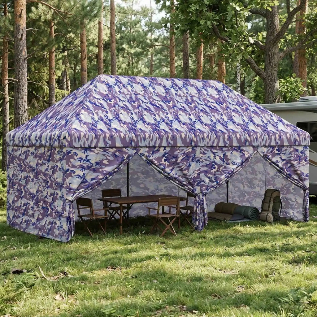 Gazebo Pop-up con 4 Pareti 3 x 6 m Blu Cacciatore 42036833